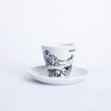 Coffee Cup with Saucer Aci Castello Ceramiche De Simone Coffee Cup with Saucer Aci Castello Ceramiche De Simone